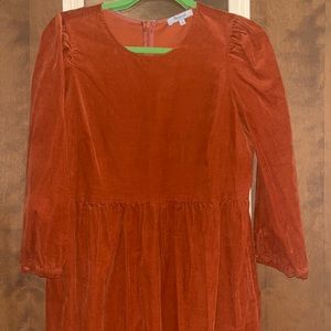 Madewell corduroy rust colored dress size medium
